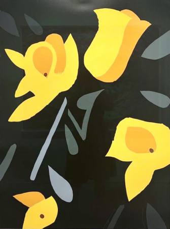 Alex Katz Freesia Flowers neue Grafikedition 2024 | FRANK FLUEGEL GALERIE Ausstellung Nuernberg