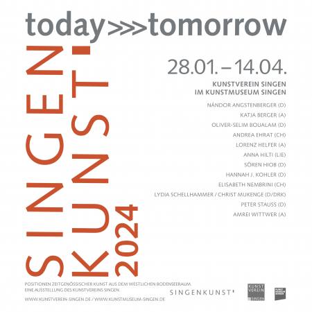 SINGENKUNST 2024 today>>>tomorrow Ausstellung Singen